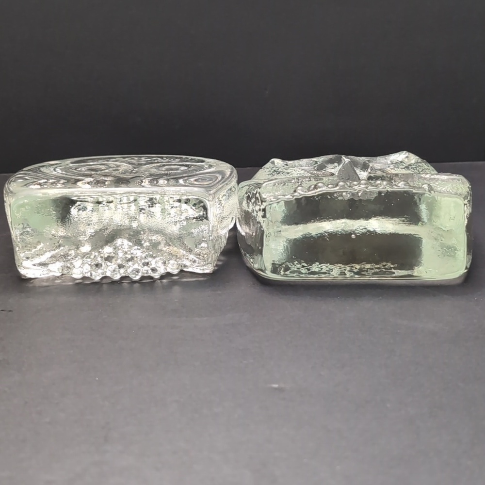 VGT,Clear Art Glass Pilgrim Owl Bookends. - Picture 6 of 8